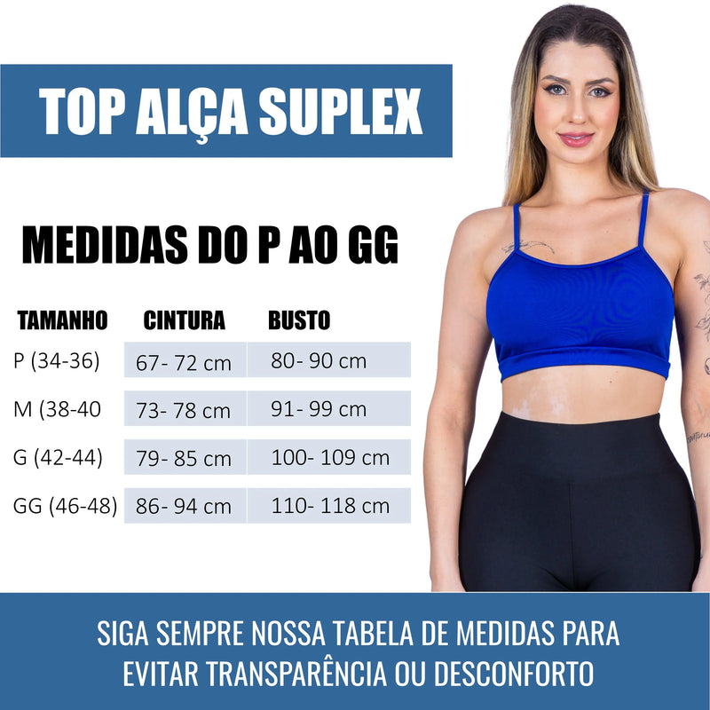 Top de Academia Feminino Alça Suplex